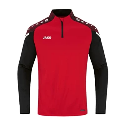 Afbeelding van JAKO ZIP Performance Longsleeve, Heren, Maat: 52/54, Rot/schwarz