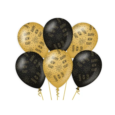 Image de Balloons Bonne année 30cm 6 morceaux