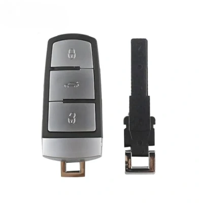 Afbeelding van Autosleutelhoes met 3 knoppen voor Volkswagen VW Passat CC B6 B7 B7L 3C R36 Maogotan B5 Smart Card Cover vervanging