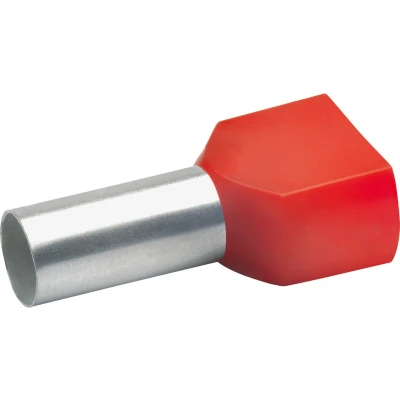 Afbeelding van Klauke 87614 Dubbele adereindhulzen 10 mm² Deels geïsoleerd Rood 100 stuk(s)