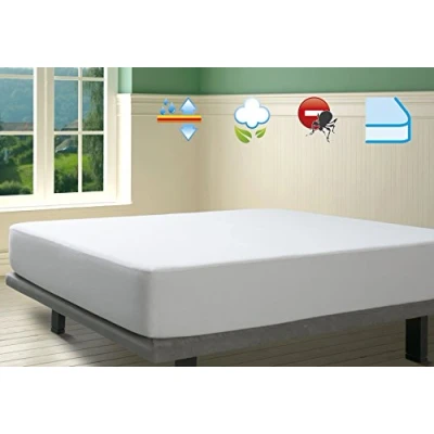 Afbeelding van Savel Matrasbeschermer, waterdicht, anti mijt, 120 x 190/200 cm, ademend, jersey 100% katoen, allergeen, antibacteriële behandeling