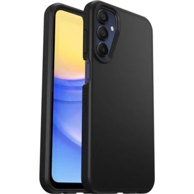 Afbeelding van OtterBox Sleek Serie beschermhoes voor Samsung Galaxy A15 / 5G, schokbestendig, valbescherming, ultradun, dunne bescherming, getest volgens militaire normen, zwart, levering zonder verpakking