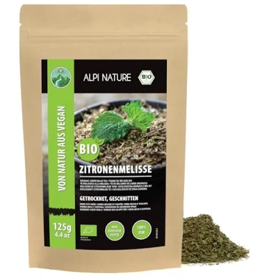 Afbeelding van biologische gedroogde citroenmelisse (125 g), citroenmelissethee, citroenmelissethee uit gecontroleerde teelt, laboratoriumgeteste citroenmelisse, 100% zuiver en