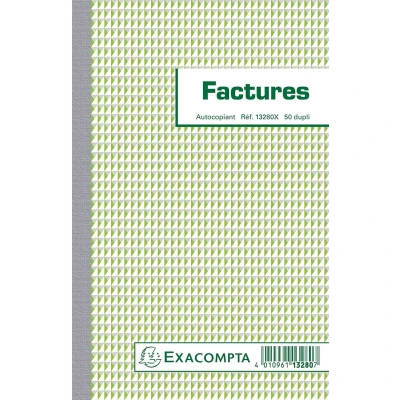 Afbeelding van Exacompta facturen, ft 21 x 13,5 cm, dupli, Franstalig factuurboeken