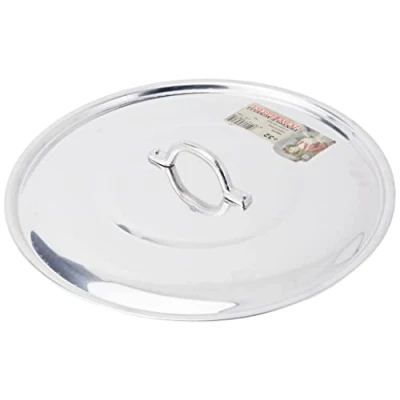 Afbeelding van Philips Lighting Pentole Agnelli FAMA2932 Flat Deksel met handvat, Rim and Bridge, Heavy Type in BLTF aluminium, gepolijst, 32 cm