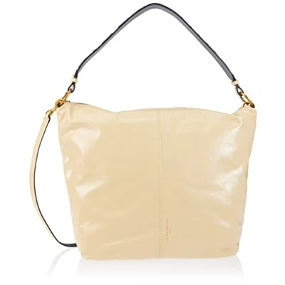Afbeelding van LIEBESKIND BERLIN Leren Schoudertas Aissa Paper Touch Crinkle Hobo Vintage Linen Crème