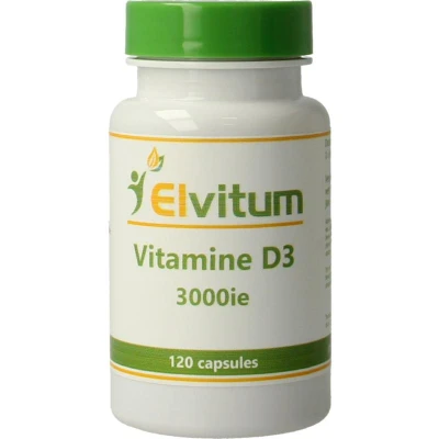 Afbeelding van Elvitum Vitamine D3 Softgels 75mcg 3000ie