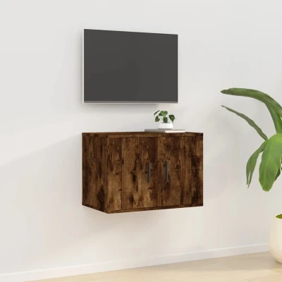 Afbeelding van Tv wandmeubel 57x34,5x40 cm gerookt eikenkleurig