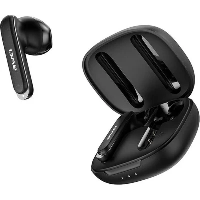 Afbeelding van AWEI Bluetooth 5.3 T66 TWS hoofdtelefoon + dockingstation zwart/zwart