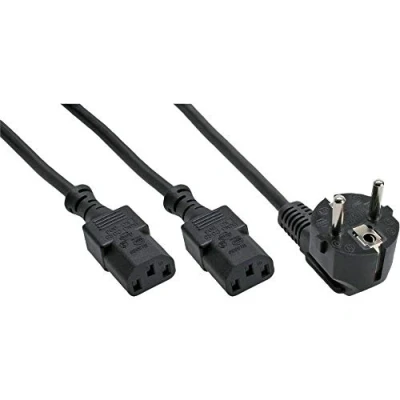 Afbeelding van Netsnoer (C13) splitter VDE 2 meter Zwart