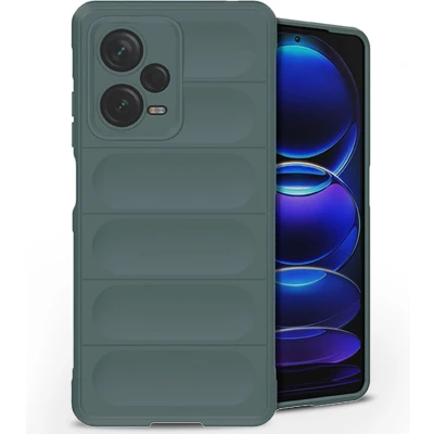 Afbeelding van iMoshion Hoesje Geschikt voor Xiaomi Redmi Note 12 Pro Plus Siliconen EasyGrip Backcover Donkergroen