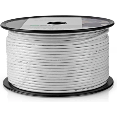 Afbeelding van Coaxkabel RG6T 100 m Rol Wit Nedis