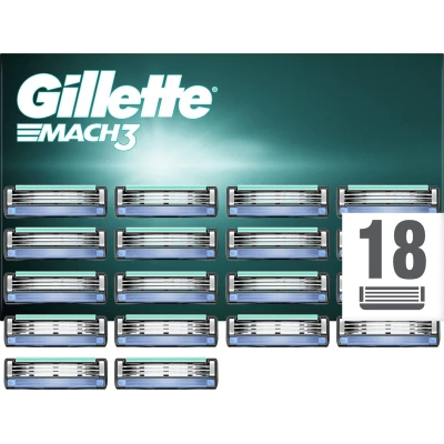 Afbeelding van Gillette Scheermesjes Mach 3 18 Stuks