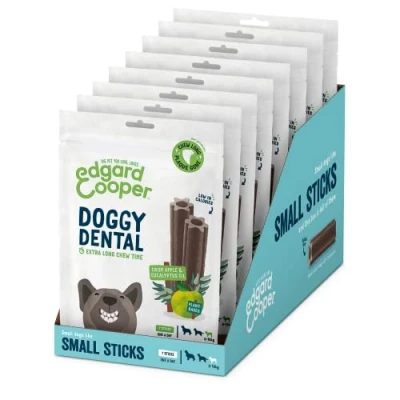 Afbeelding van 8x Edgard &amp; Cooper Doggy Dental Sticks Appel Eucalyptusolie Small