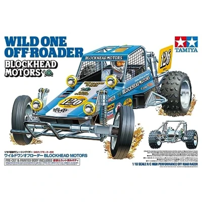 Afbeelding van Tamiya RC Wild One OR Blockhead Motor 1:10 Brushed modelauto voor beginners Elektro Buggy Achterwielaandrijving Bouwpakket Gelakt