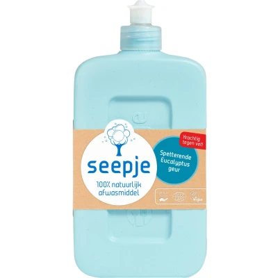 Afbeelding van 2e halve prijs: 8x Seepje Afwasmiddel Spetterende Eucalyptus 500 ml