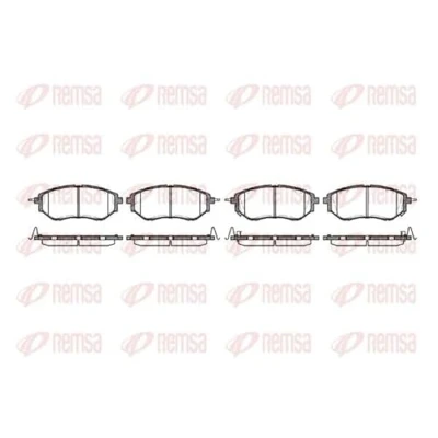 Afbeelding van REMSA 1137.02 Remblokkenset Vooras Incl. slijtage waarschuwingscontact Met kleeffolie toebehoren SUBARU: Legacy 4 Limousine, Outback IV