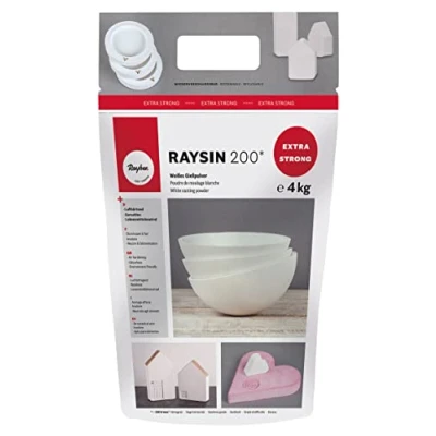 Image de Rayher 34410102 Raysin 200 poudre de coulée 4 kg, blanche, moulage en relief, durcissant à l&#039;air et inodore, blanc