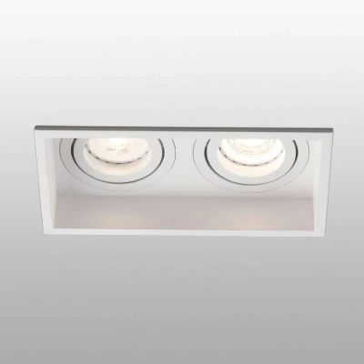Afbeelding van Inbouwlamp Hyde, 2lamps gezwenkt in wit