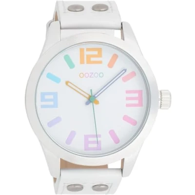 Afbeelding van Oozoo Timepieces Analoog dameshorloge met leren armband, rond, elegant, hoogwaardig, Armband