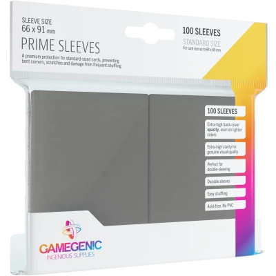 Afbeelding van Gamegenic Sleeves Prime Dark Gray (100 stuks)