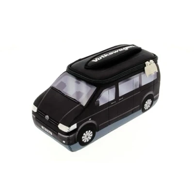 Afbeelding van BRISA VW Collection Volkswagen Combi Bus T5 Camper Van 3D Neopreen make uptas, Cosmeticatas, Toilet /Cultuurbenodigdheden, Reisetui, Universele Tas, Lunchbox, Zwart, zwart., uptas