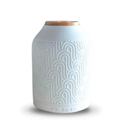 Afbeelding van Zen&#039;Aroma diffuser voor etherische olie, wifi, Praag, elektrische diffuser, compatibel met Alexa/Google Home, volledige bediening op afstand de Tuya Smart app, natuurlijke materialen hout en