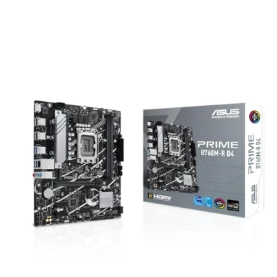 Image de ASUS PRO B760M R D4 carte mère micro ATX Socket LGA1700 B760 Chipset USB 3.2 Gen 1 2.5 Gigabit LAN graphique embarquée (unité centrale requise) audio HD (8 canaux)