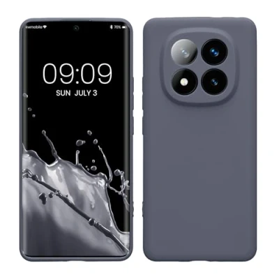 Afbeelding van kwmobile telefoonhoesje geschikt voor Xiaomi Redmi Note 14 Pro+ 5G / Pro Plus Hoesje smartphone Precisie camera uitsnede In blauwgrijs