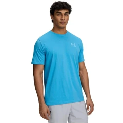 Afbeelding van Under Armour Sportstyle Tshirt basic, Heren, Maat: Large, Ether blue/white