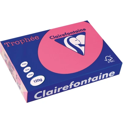 Afbeelding van Clairefontaine Trophée Intens, Gekleurd Papier, A4, 120 G, 250 Vel, Fuchsia Papier