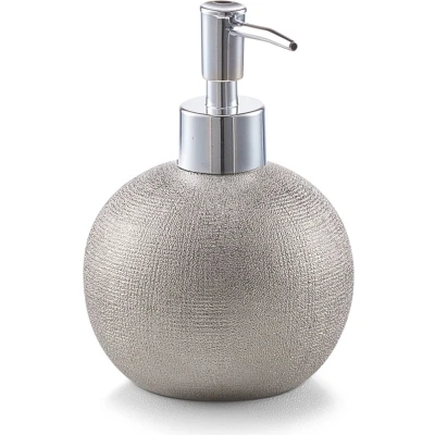 Afbeelding van Zeller Zeeppompje/dispenser keramiek zilver glitter 14 cm