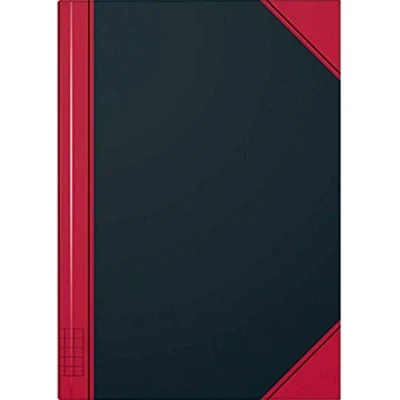 Afbeelding van König &amp; Ebhardt Kladde 865524301 Notitieboek Geruit Zwart rood Aantal paginas: 96 DIN A5