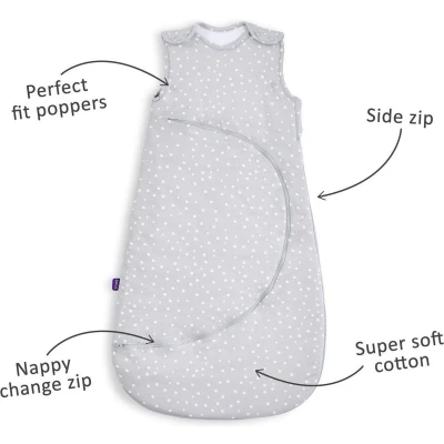 Afbeelding van Snuz Snuzpouch Baby Slaapzak White Spot 1.0 TOG 0 6 mnd