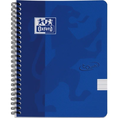Afbeelding van Oxford School Touch Spiraalblok, Ft A5, 140 Bladzijden, Gelijnd, Blauw Spiraalschrift