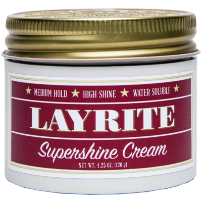 Afbeelding van Layrite Supershine Cream 120 g medium fixatie oplosbaar in water hoogglans