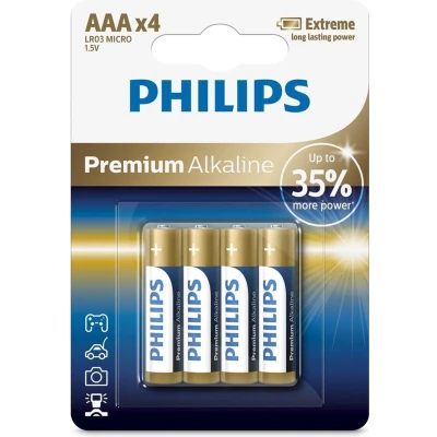 Afbeelding van Philips AA Batterijen 4 Stuks LR03M4B/1 10 Jaar Houdbaarheid