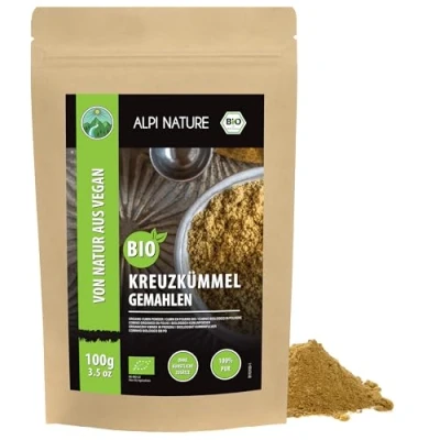 Image de Alpi Nature Cumin Graines bio Moulues 100g, en Poudre pour la Cuisine