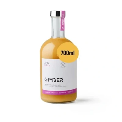 Image de GIMBER Sweet Lilly jus de gingembre bio 700 ml Boisson sans alcool au 100% mélange gingembre, fruit la passion, ananas &amp; curcuma Concentré première qualité
