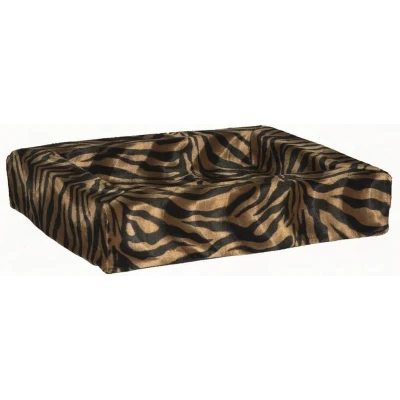 Afbeelding van Hondenmand Comfort bonfire zebra zwart/bruin 60x50x12 cm