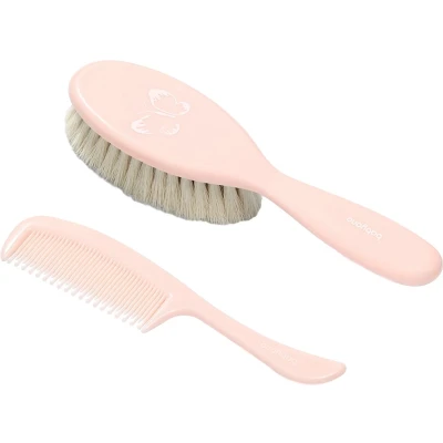 Afbeelding van Babyono Kapset Kam &amp; Borstel Supersoft Blush