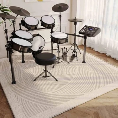 Afbeelding van Professionele drummat, geluiddichte elektronische jazz drummat voor batterij, 160 x 120 cm, antislipmat snaredrum