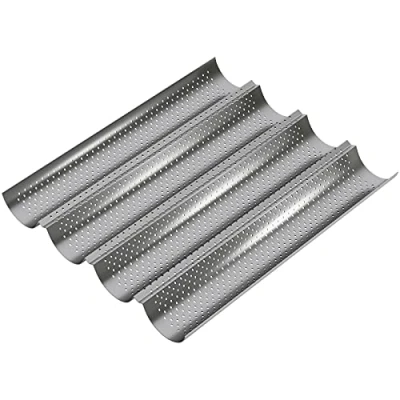 Afbeelding van WELLGRO Eetstokplaat Voor maximaal 4 eetstokjes met antiaanbaklaag 38 x 32,5 3 cm Broodbakvorm