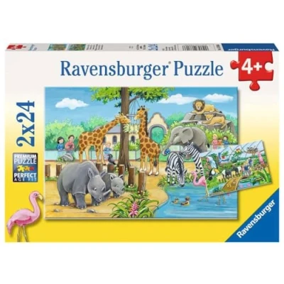 Image de Puzzles 2 x 24 pièces Ravensburger Bienvenue au zoo