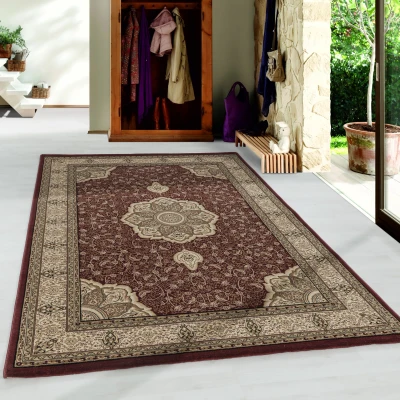 Afbeelding van Isfahan Oosters Klassiek Laagpolig Vloerkleed Rood 200x290 cm