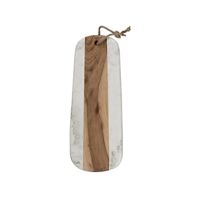 Afbeelding van Serveerplank, Marmer, Acacia Hout, 20 x 44 cm, Ophangbaar Artesà