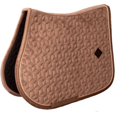 Afbeelding van Kentucky Zadeldekje Velvet Springen Beige Full Agradi.be