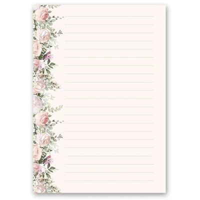 Afbeelding van 50 vellen roze briefpapier DIN A5 (210 x 148 mm) 90 g/m²