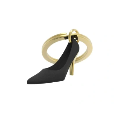 Afbeelding van Metalmorphose sleutelhanger High Heel design zwart goud