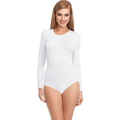 Afbeelding van Merry Style Bodysuit voor dames, lange mouwen, BD109, zwart.